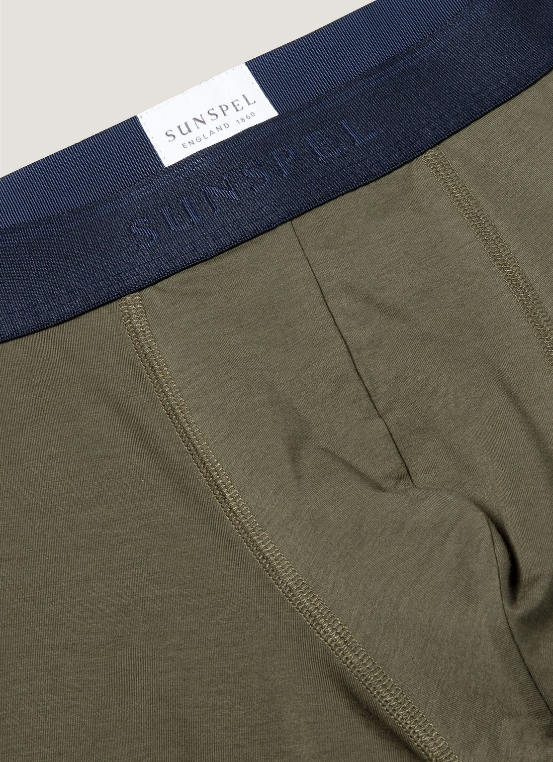 Men's Supima Cotton Stretch Boxer Briefs in Khaki