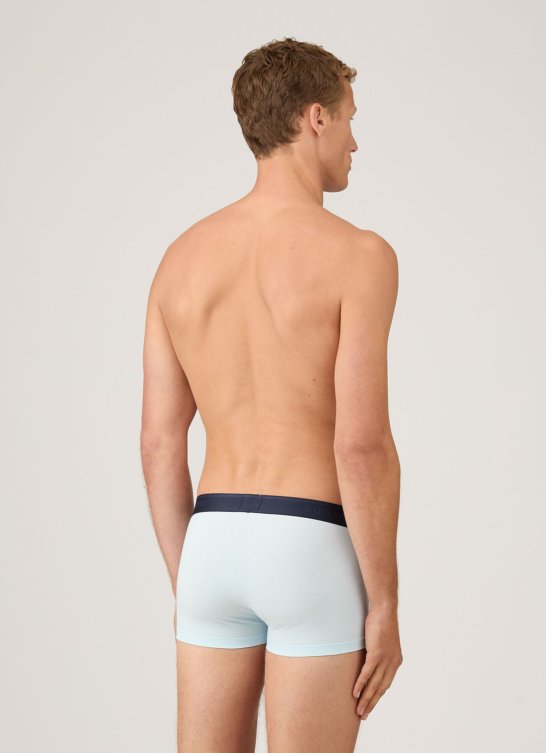 Men's Supima Cotton Stretch Trunks in Light Blue