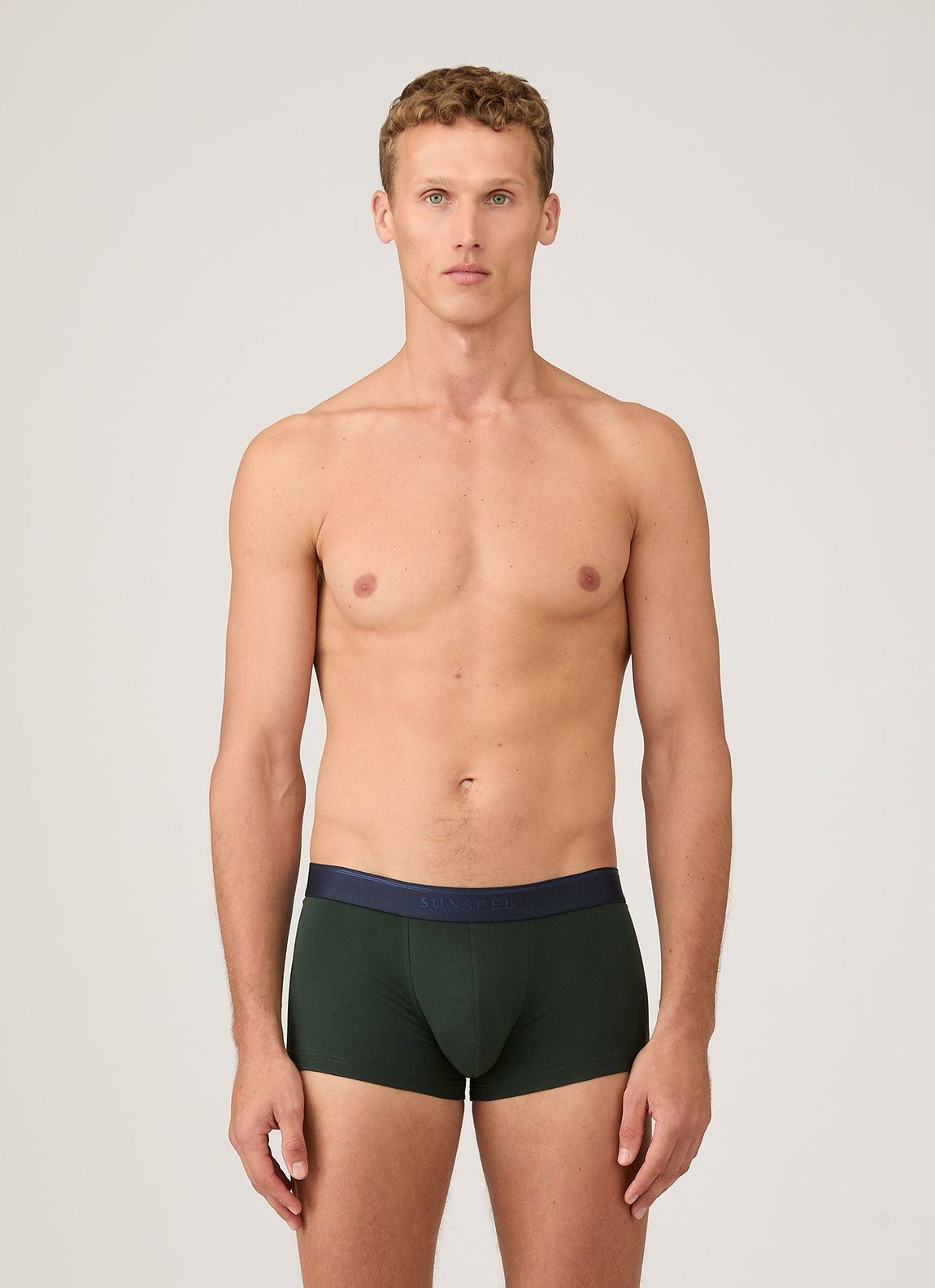 Men's Supima Cotton Stretch Trunks in Seaweed