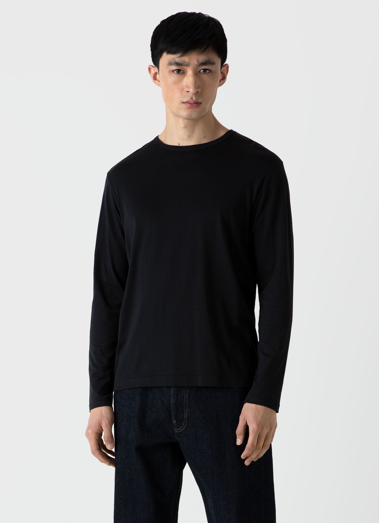 Black long shop t shirt mens