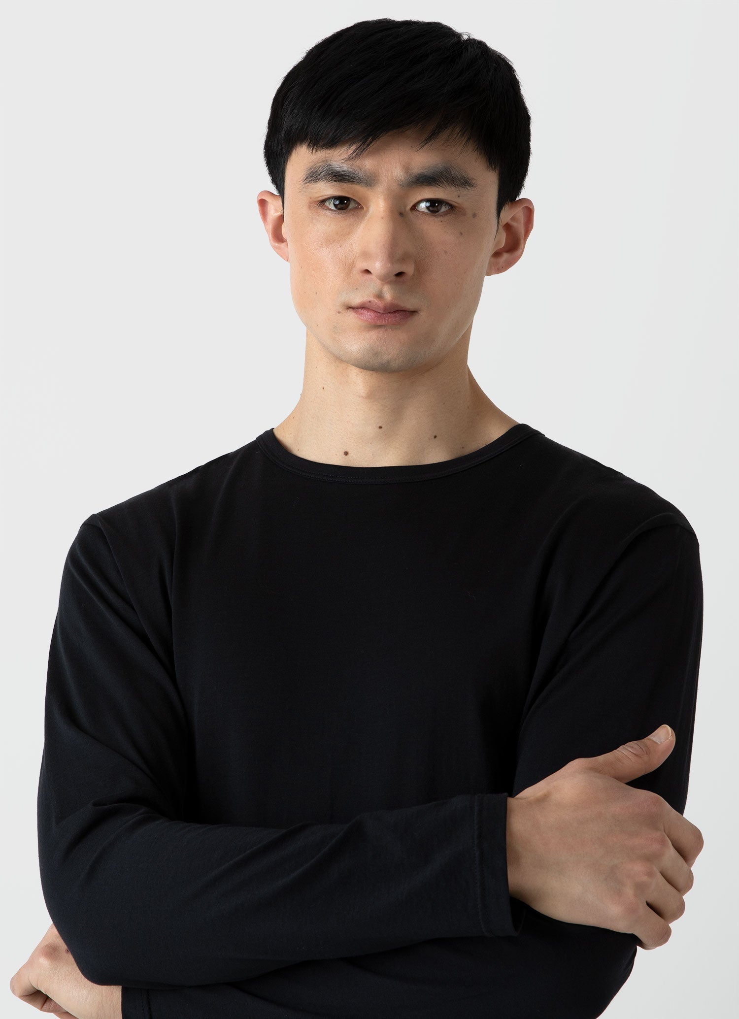 Black long sleeve shirt for men best sale