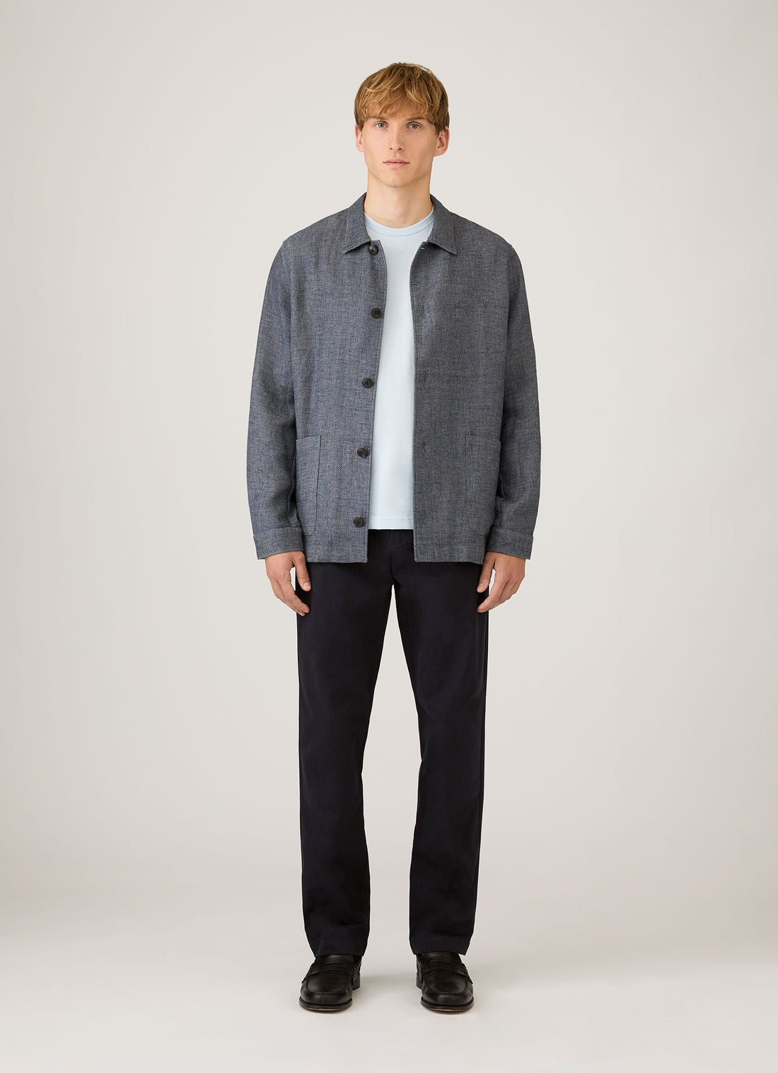 Men's Riviera Midweight T-shirt in Pastel Blue