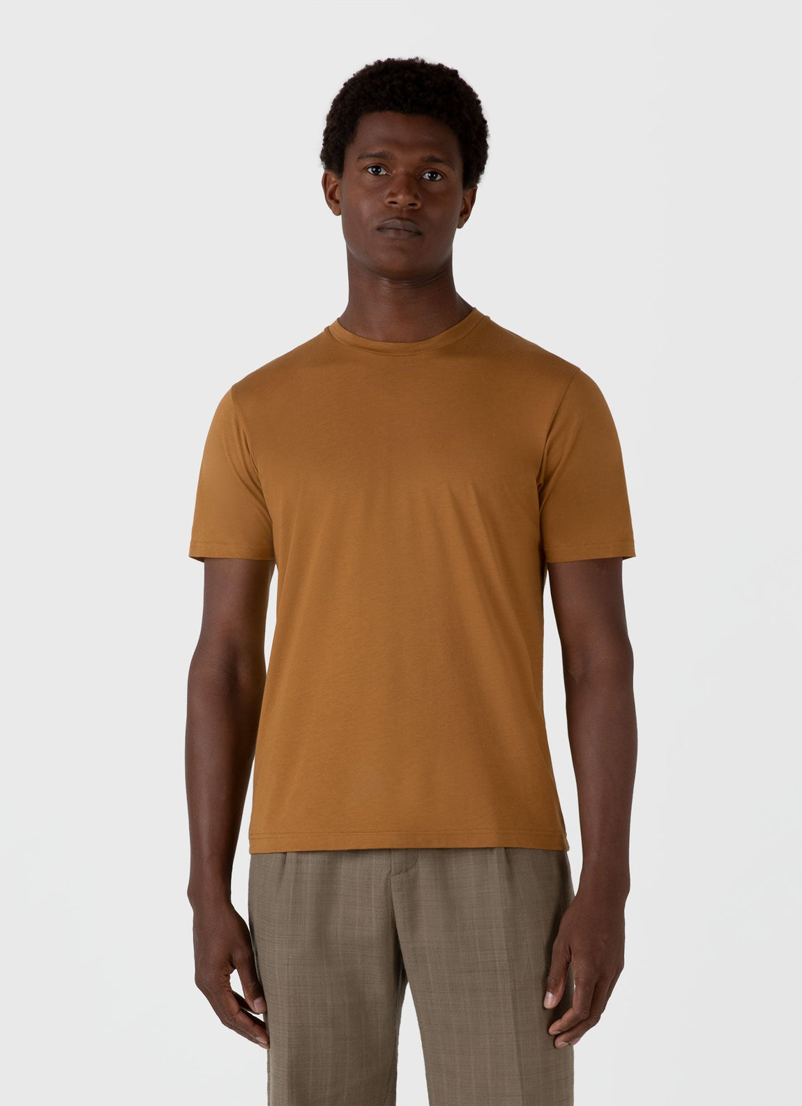 Men's Riviera Midweight T-shirt in Golden Brown