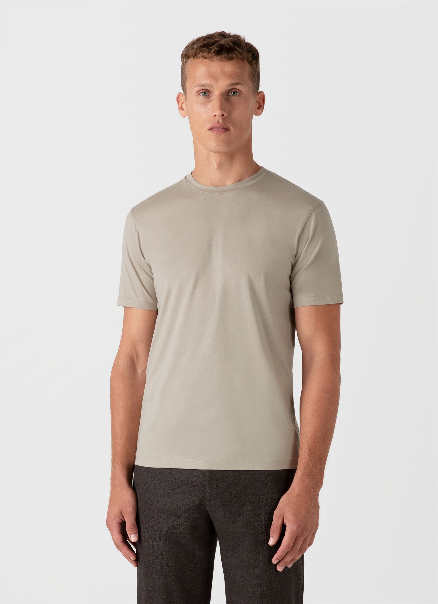 Men's Riviera Midweight T-shirt in Ash Grey