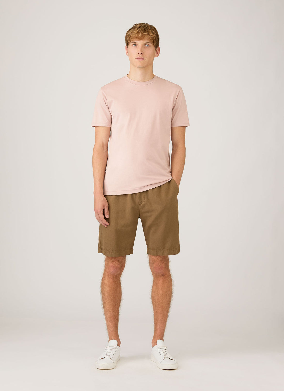 Men's Riviera Midweight T‑shirt in Pale Pink