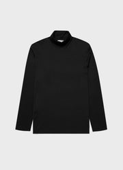 Men's Long Sleeve Roll Neck in Black