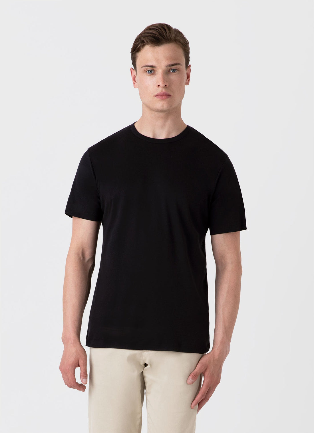 Men's Sea Island Cotton T-shirt in Black