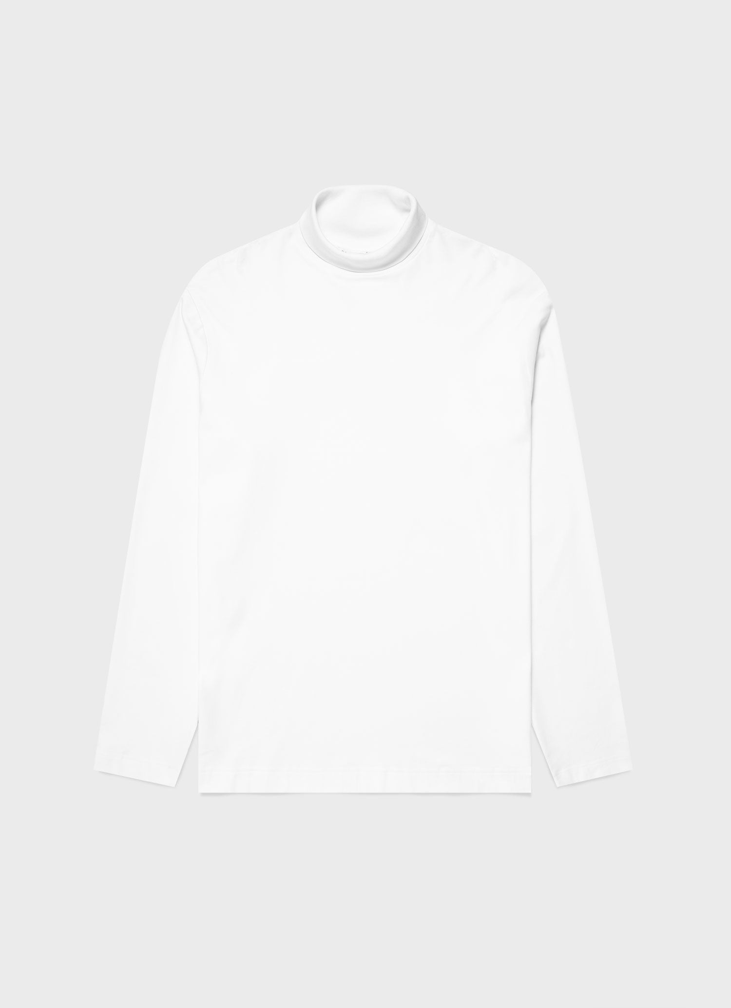 Men's Brushed Cotton Turtle Neck in White