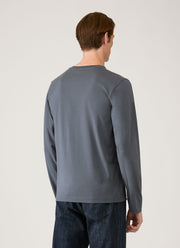 Men's Long Sleeve Riviera Midweight T‑shirt in Slate Blue