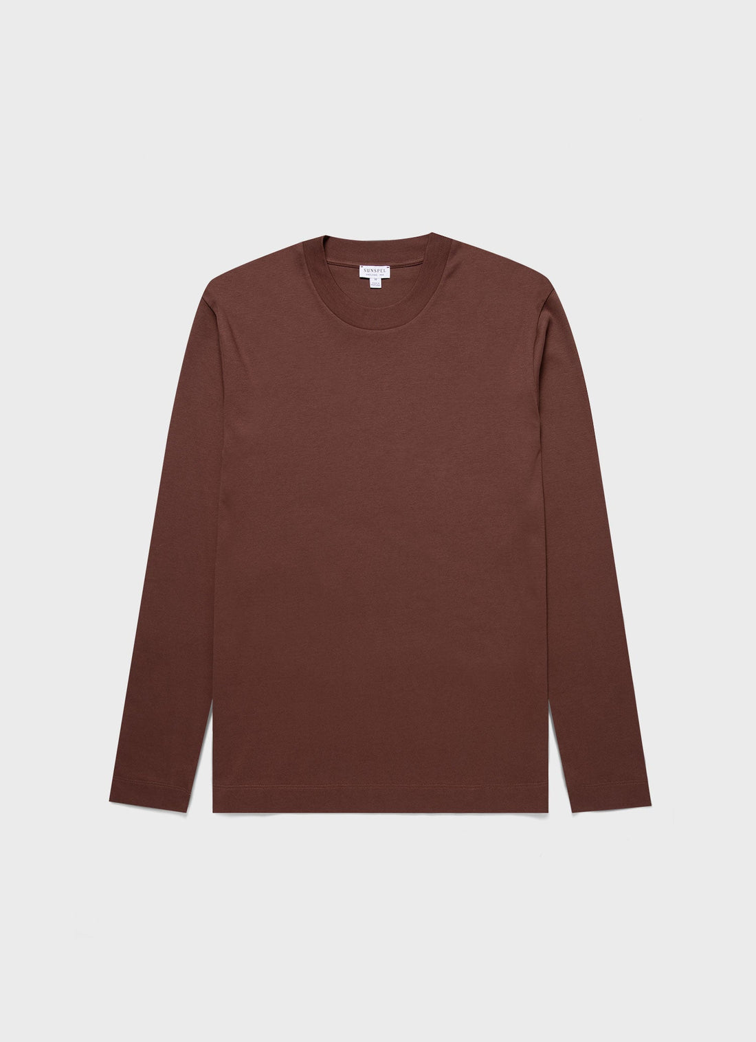 Men's Long Sleeve Heavyweight T-shirt in Cocoa Brown