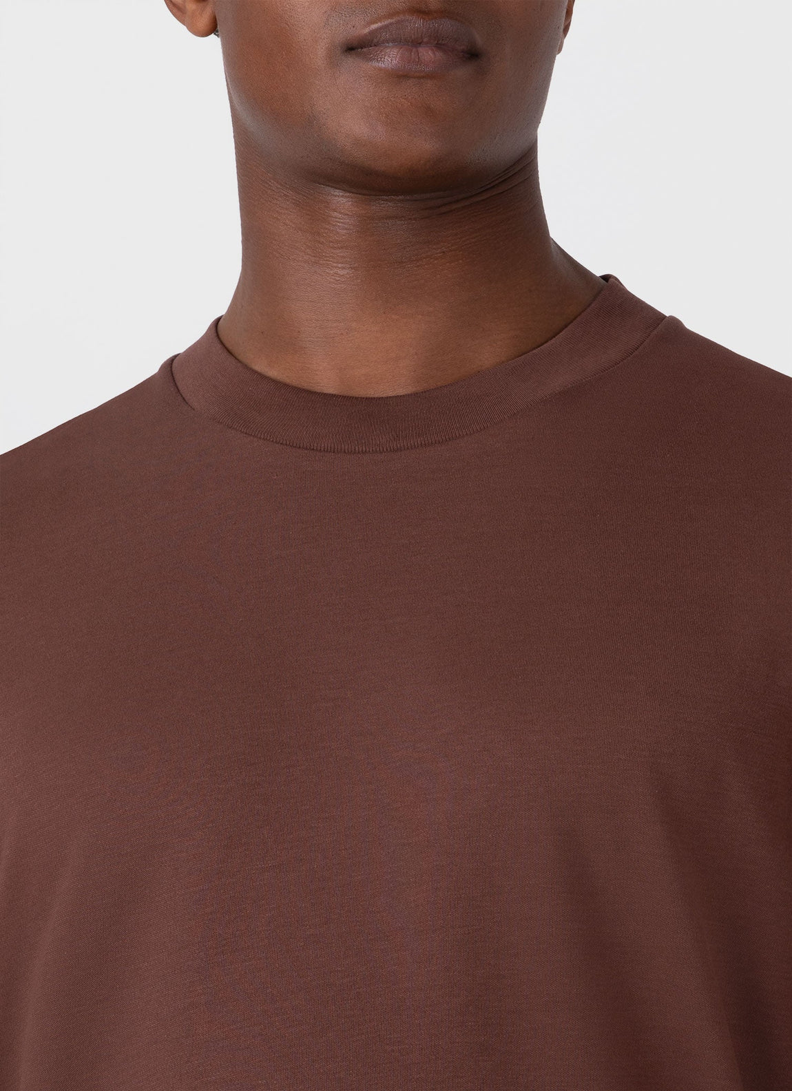 Men's Long Sleeve Heavyweight T-shirt in Cocoa Brown