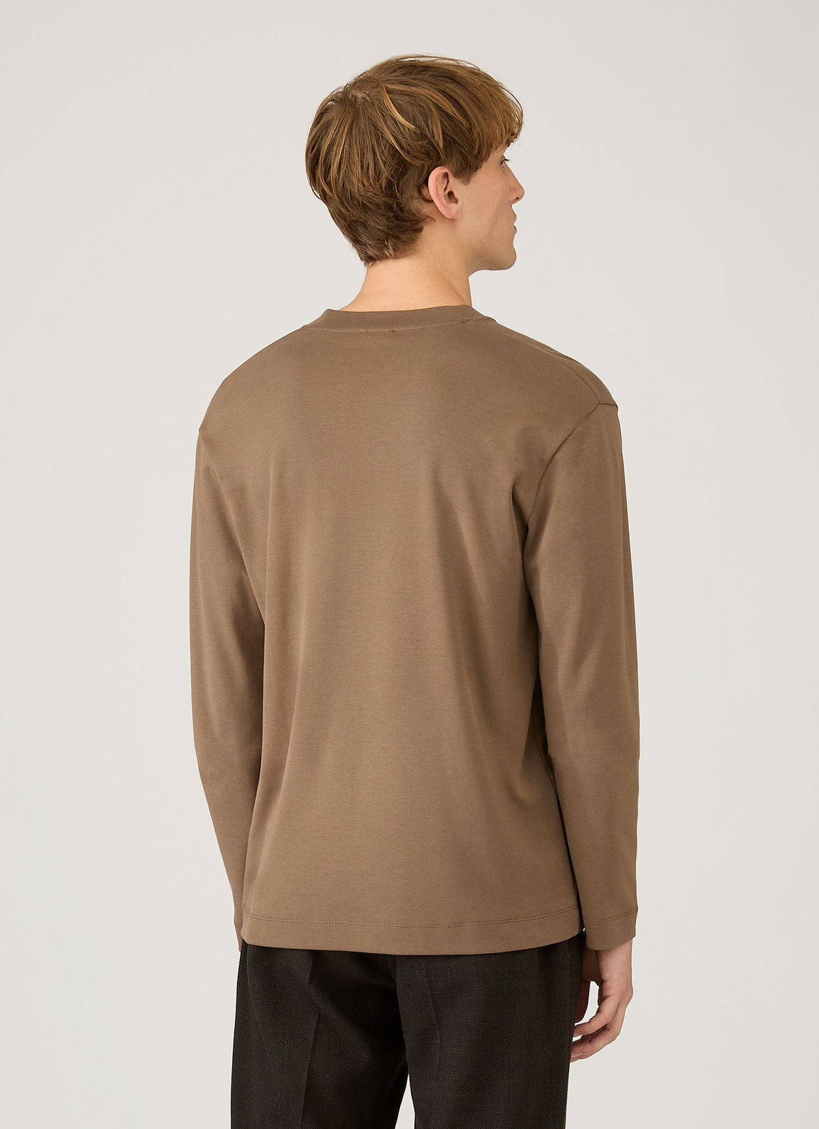 Men's Long Sleeve Heavyweight T-shirt in Dark Cedar