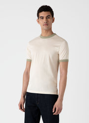 Men's Classic Ringer T-shirt in Pale Khaki