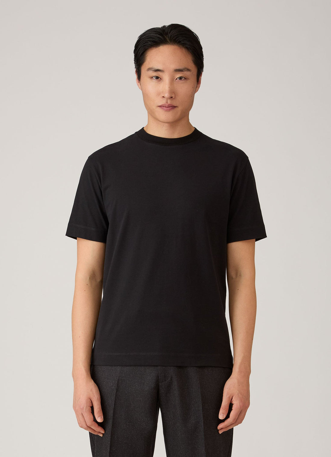 Men's Brushed Cotton T-shirt in Black