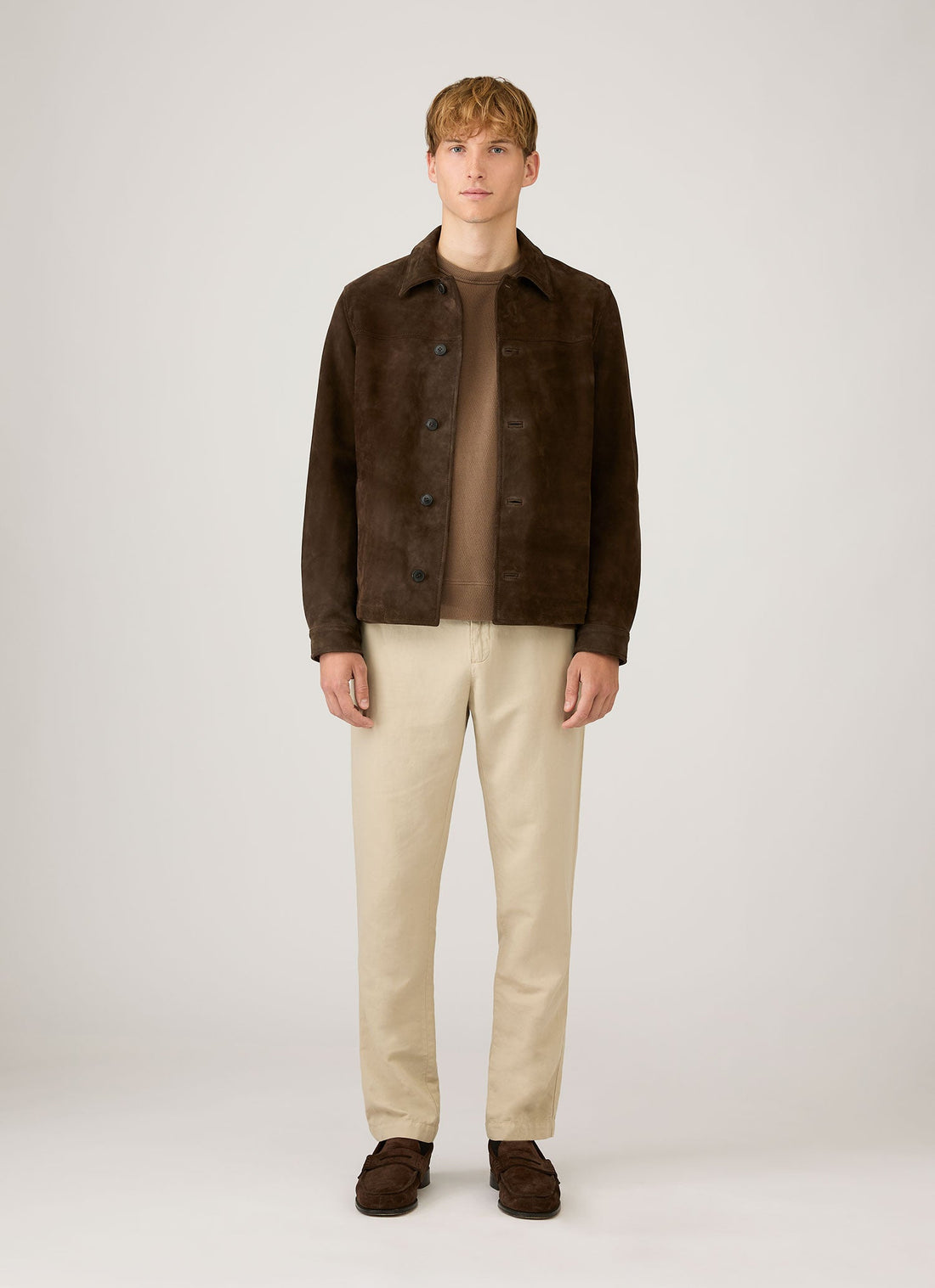 Men's Long Sleeve Cellulock Crew Neck in Dark Cedar