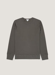 Men's Long Sleeve Cellulock Crew Neck in Charcoal