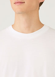 Men's Silk Cotton Cashmere T-shirt in White