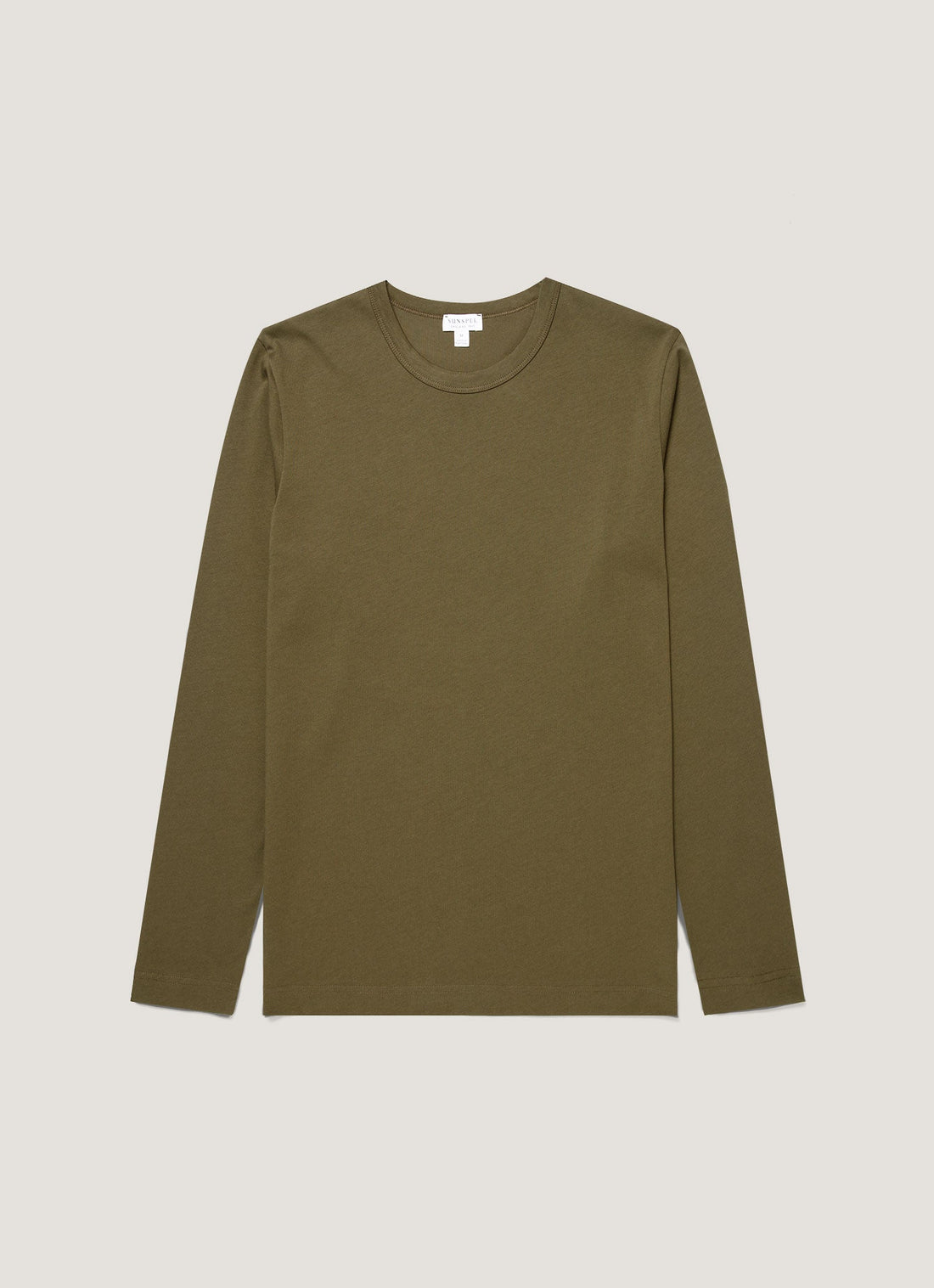 Men's Long Sleeve Heavyweight Jersey T-shirt in Deep Olive