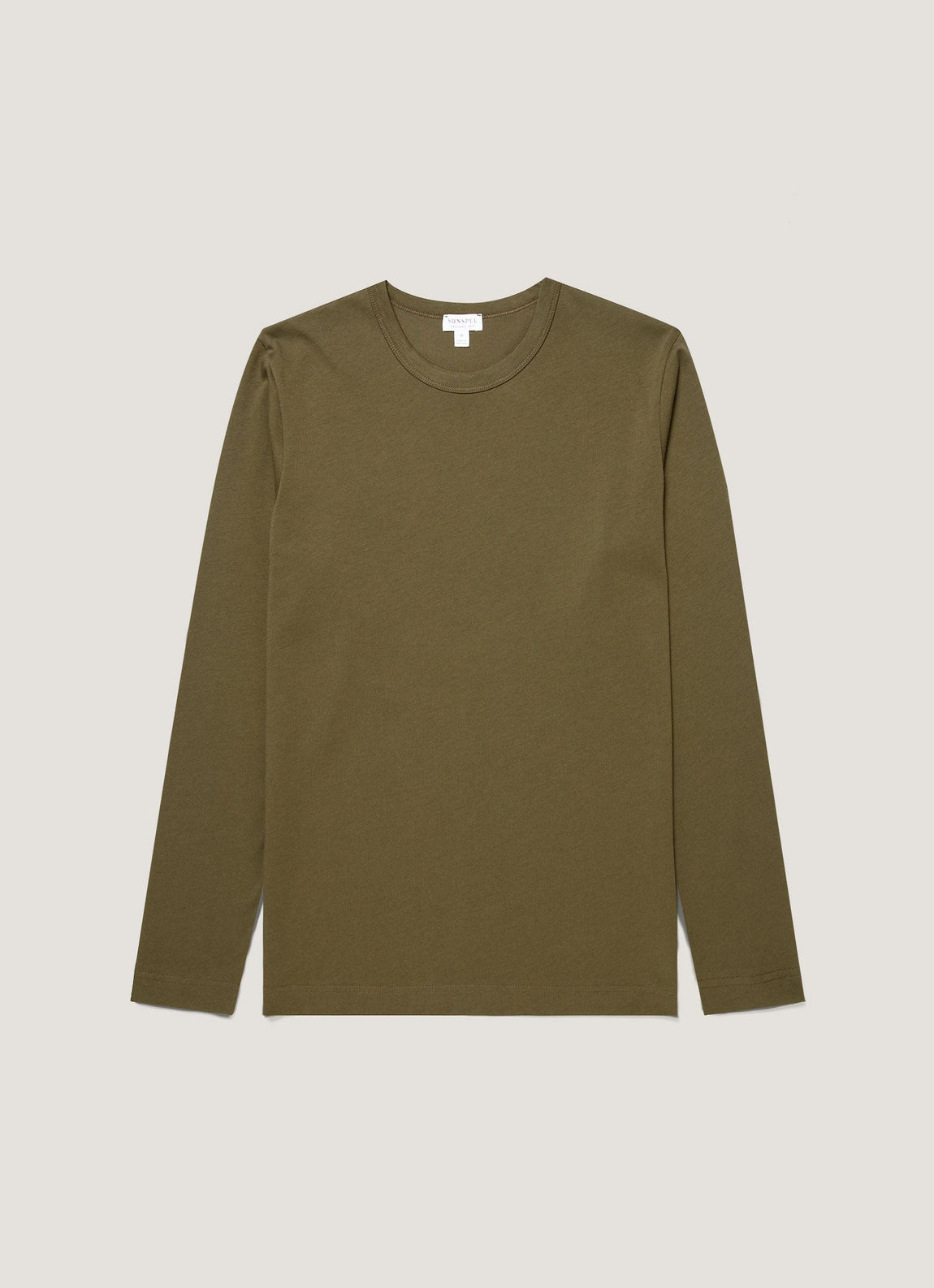 Men's Long Sleeve Heavyweight Jersey T-shirt in Deep Olive