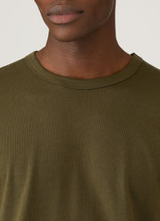 Men's Long Sleeve Heavyweight Jersey T-shirt in Deep Olive