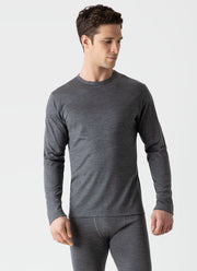 Men's Merino Base Layer T-shirt in Grey Melange