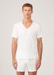 Men's Cellular Cotton Underwear Vest in White