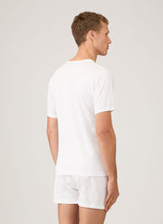 Men's Cellular Cotton Underwear Vest in White
