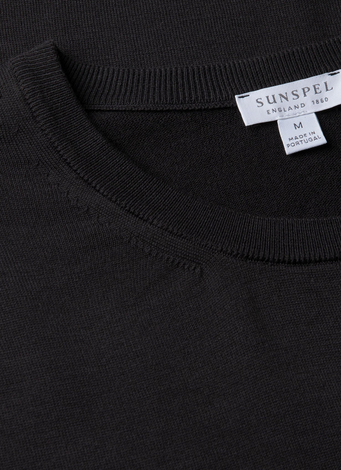Men's Sea Island Cotton Knit T-shirt in Black