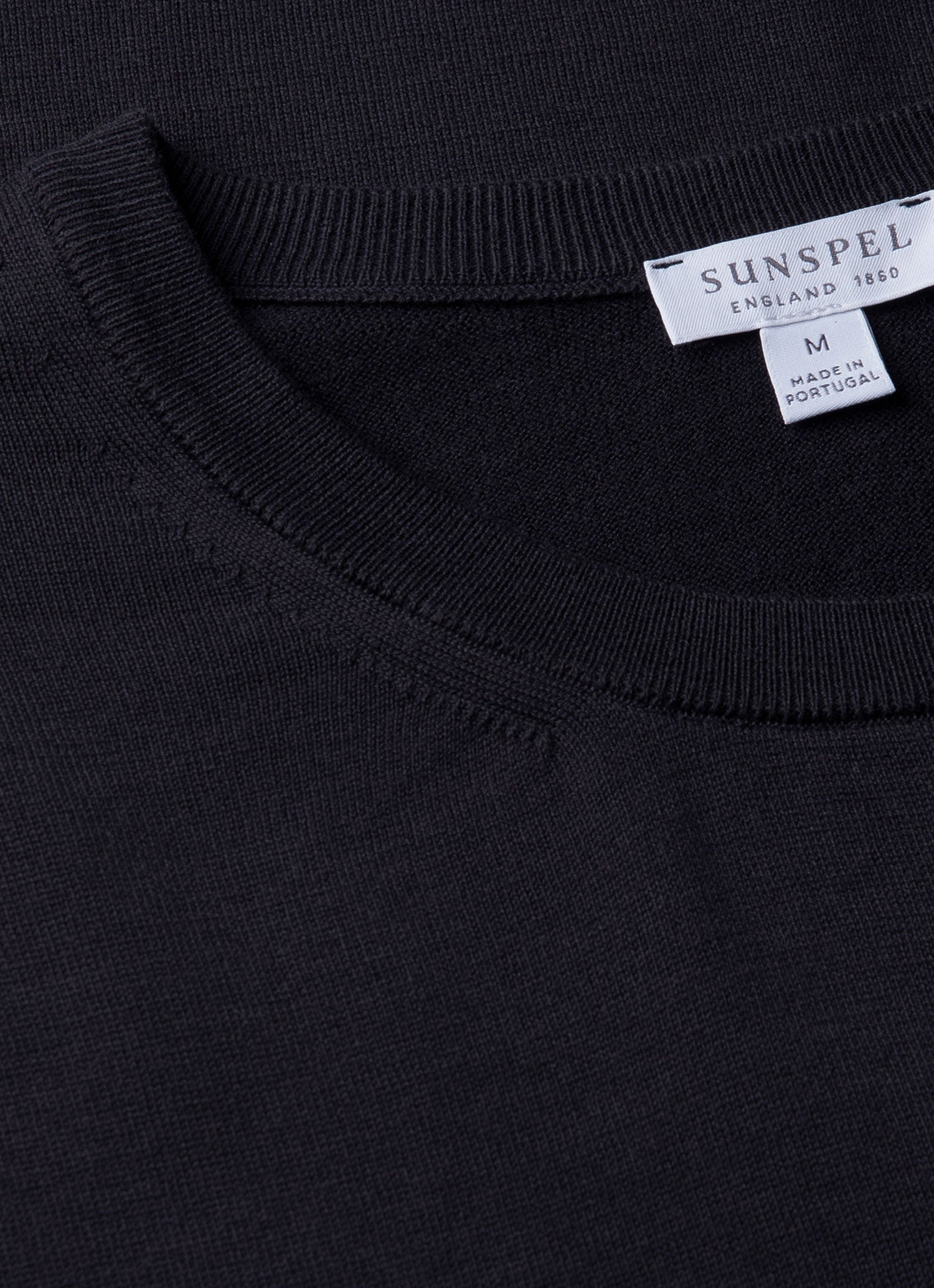 Men's Sea Island Cotton Knit T-shirt in Light Navy