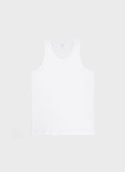 Men's Superfine Cotton Underwear Vest in White