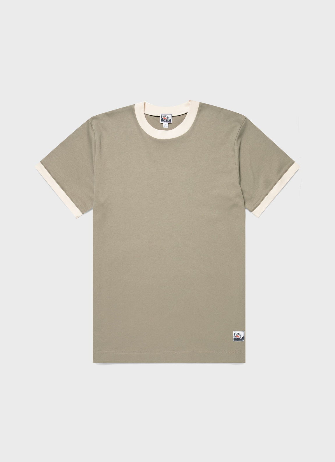 Men's Sunspel x Nigel Cabourn Carbon Brushed T-shirt in Earth