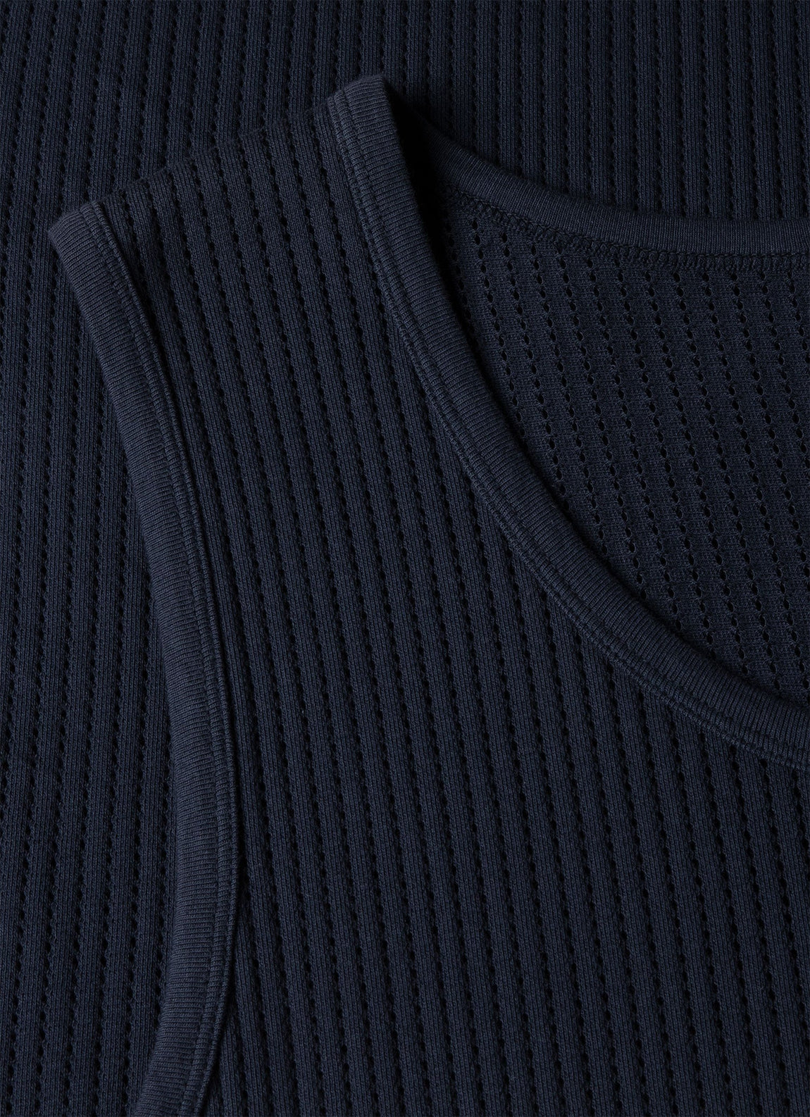 Men's Sunspel x Nigel Cabourn Mesh Vest in Navy