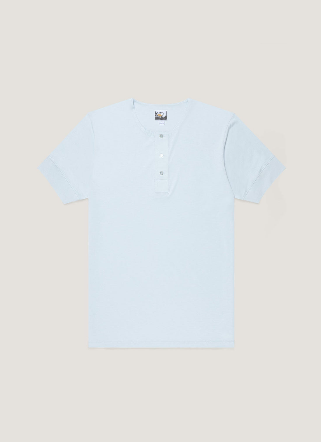 Men's Sunspel x Paul Weller Henley in Ice Blue
