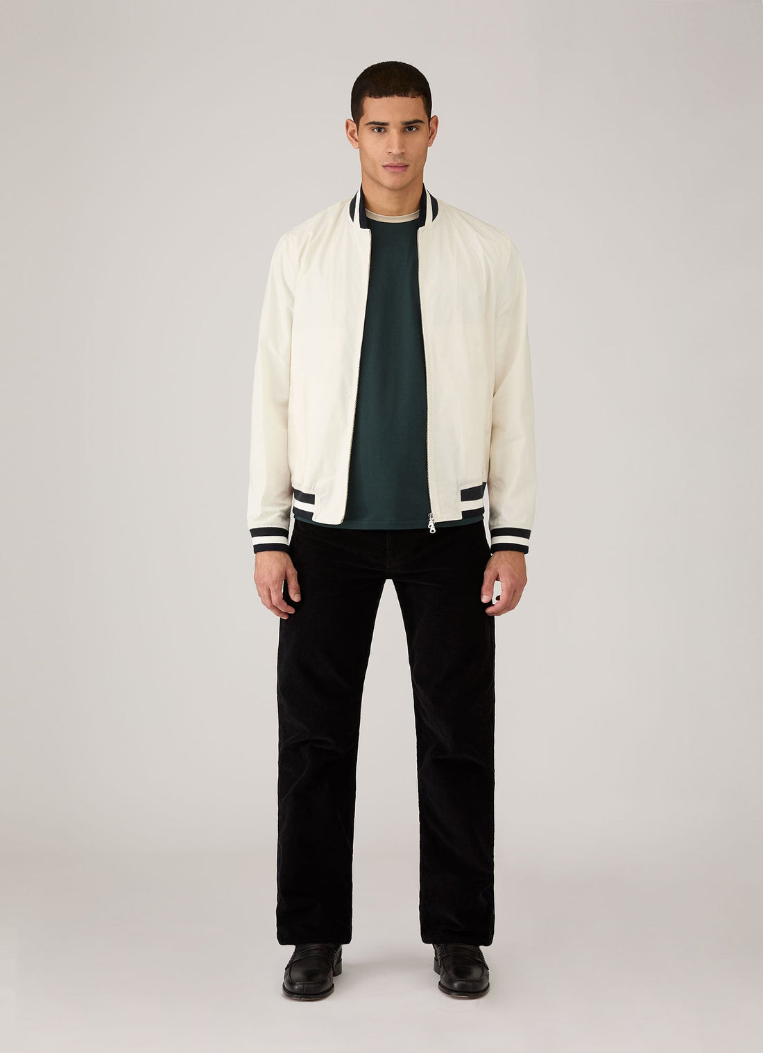 Men's Sunspel x Paul Weller Ringer T-shirt in Forest