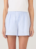 Women's Relaxed Poplin Boxer Short in Pastel Blue