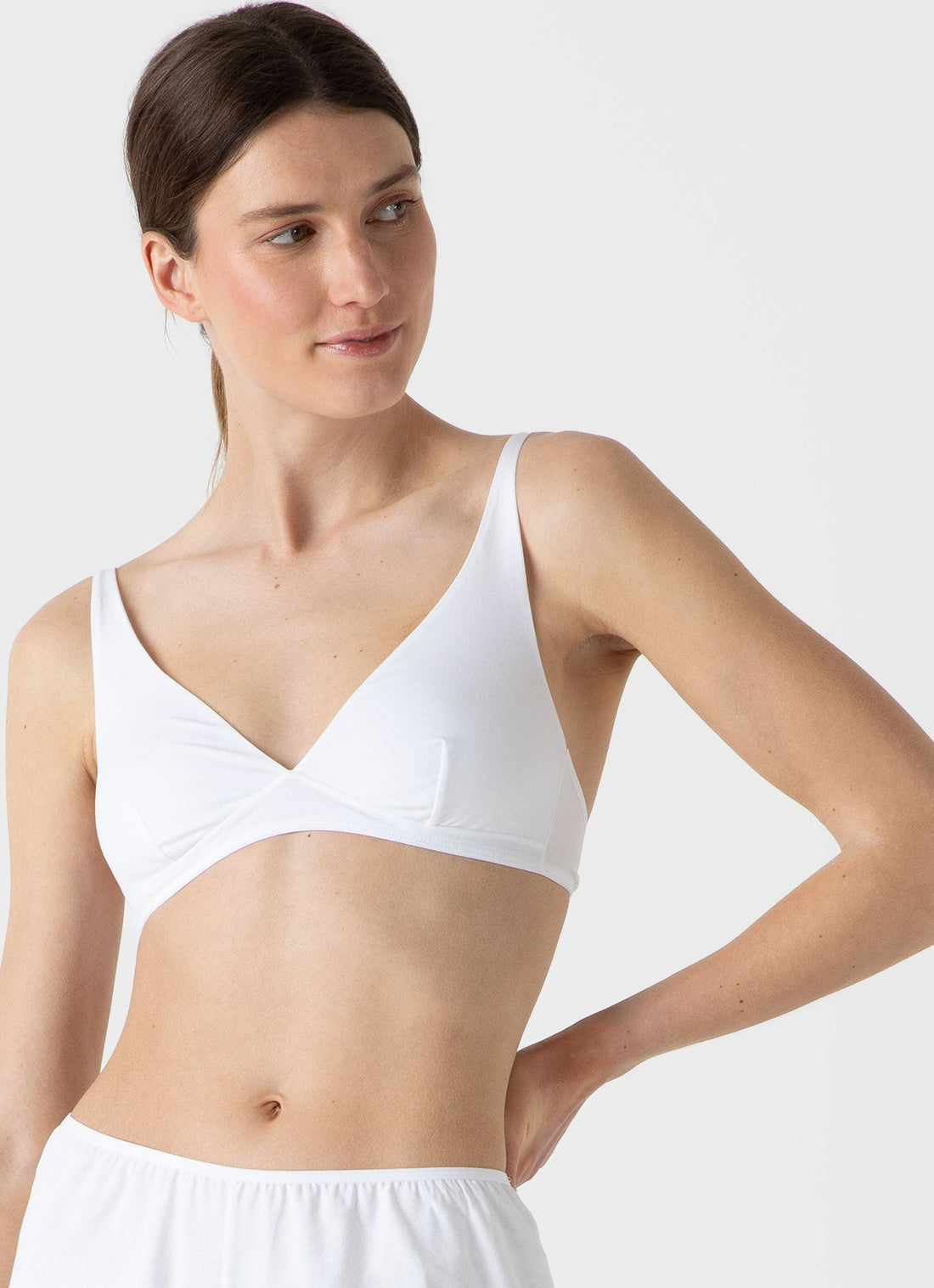 Women underwear : Women top Cotton Stretch white