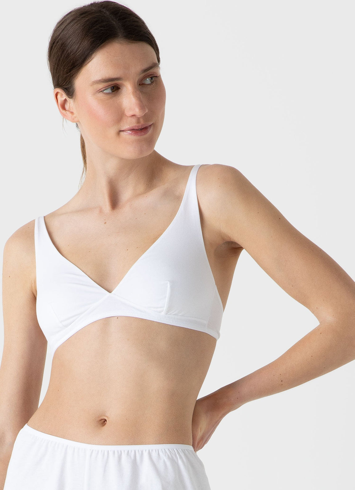 Skiny Bralette EVERY DAY IN COTTON ESSENTIALS in white