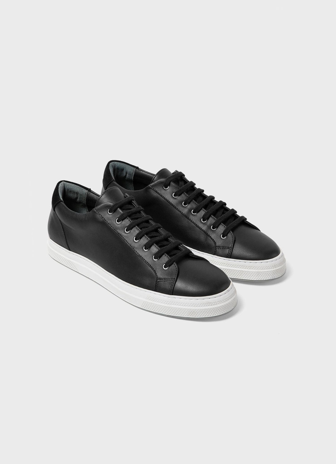 Women's Leather Tennis Shoes in Black