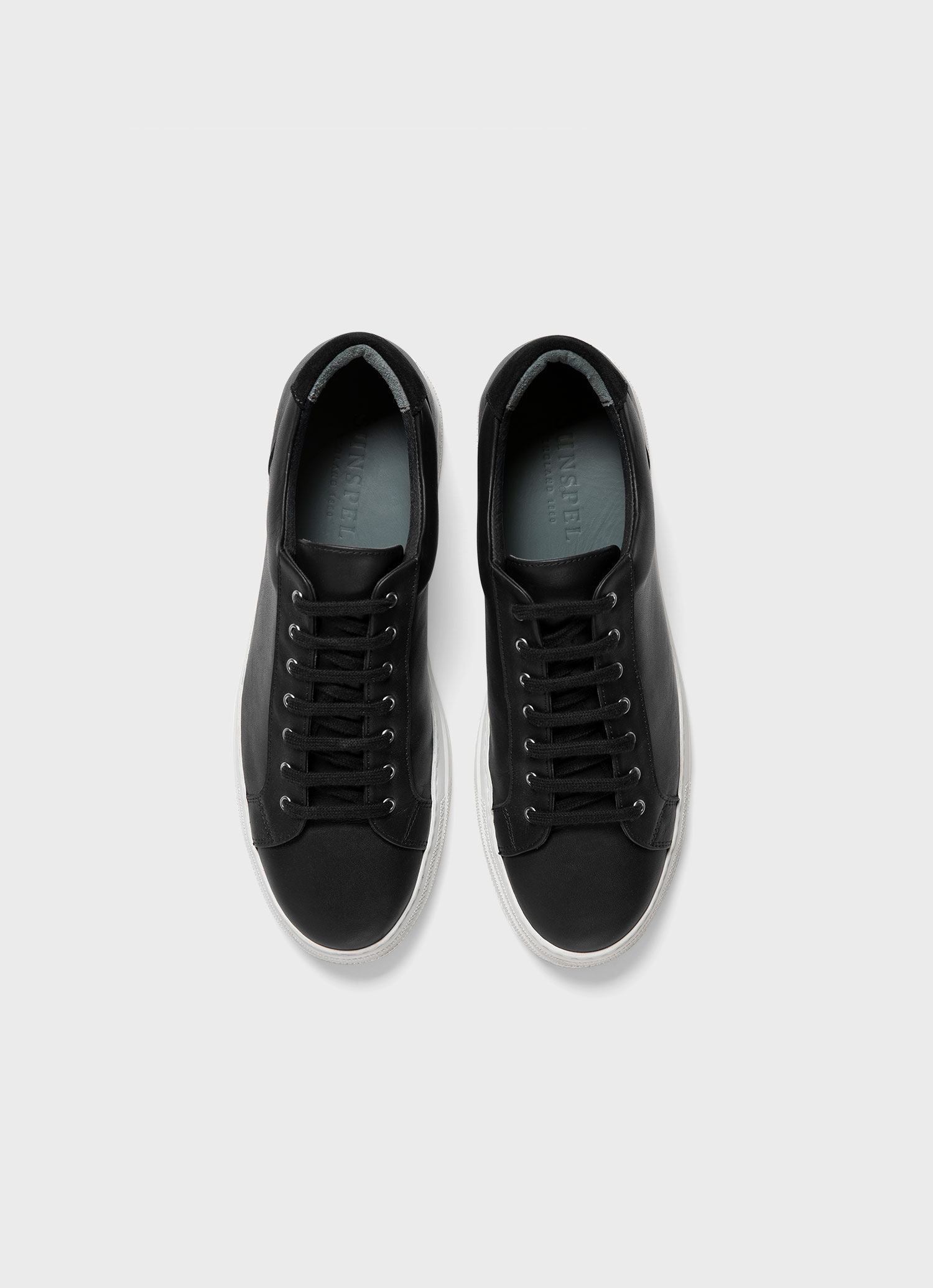 Women's Leather Tennis Shoes in Black