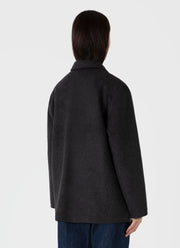 Women's Double Faced Twin Pocket Jacket in Charcoal Melange