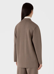 Women's Merino Milano Knit Blazer in Sandstone