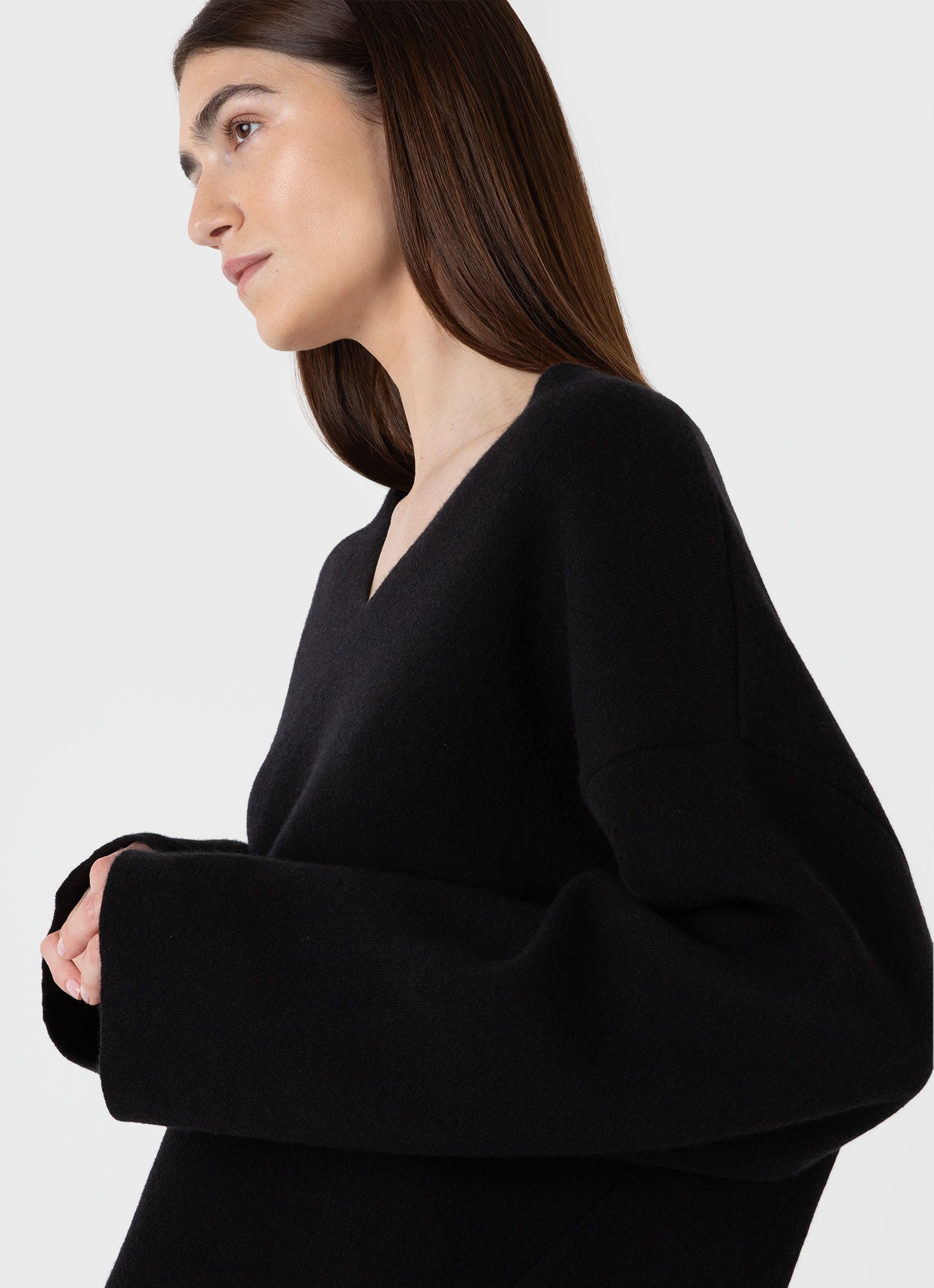 Women's Double Faced Jumper in Black