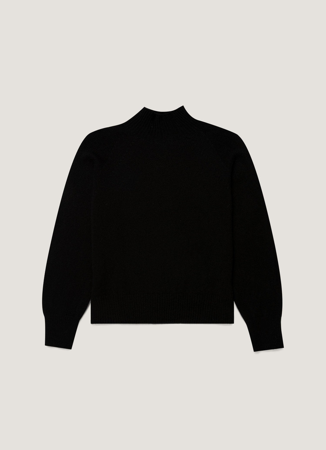 Women's Lambswool Funnel Neck Jumper in Black