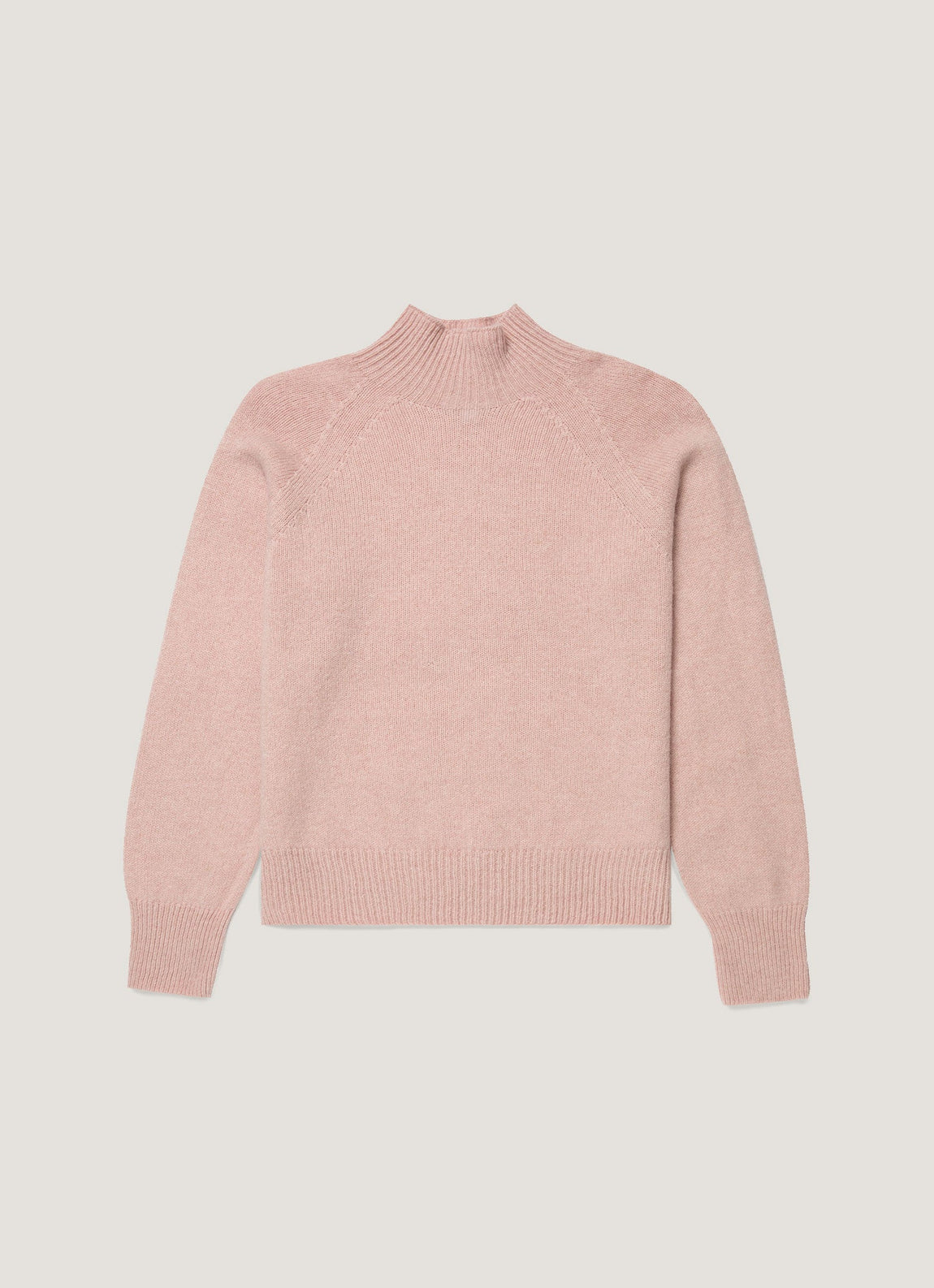 Women's Lambswool Funnel Neck Jumper in Cherry Blossom