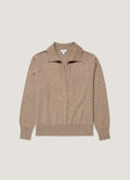 Women's Cashmere Polo Shirt in Mink