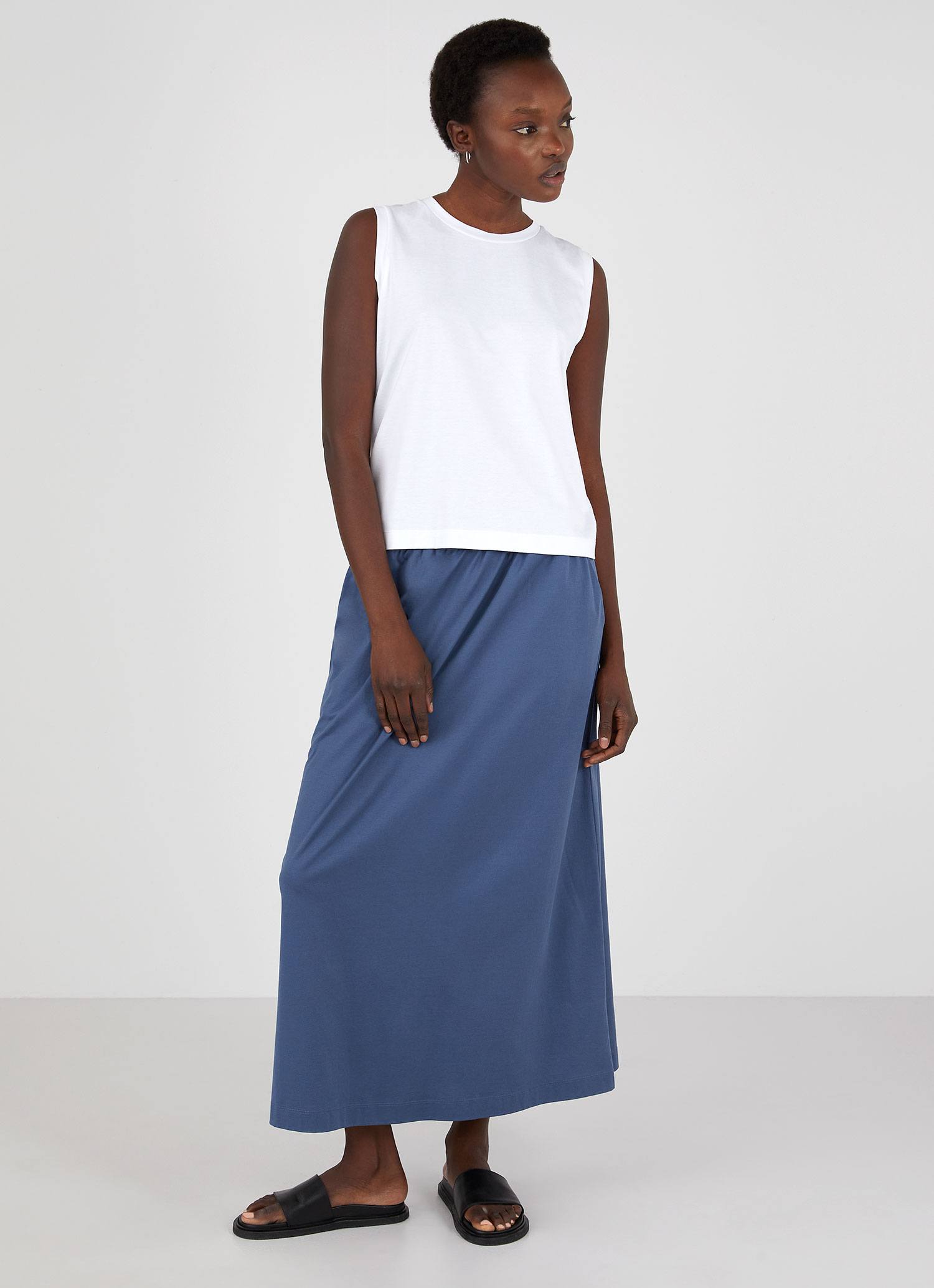 Women's Drawstring Skirt in Atlantic Blue