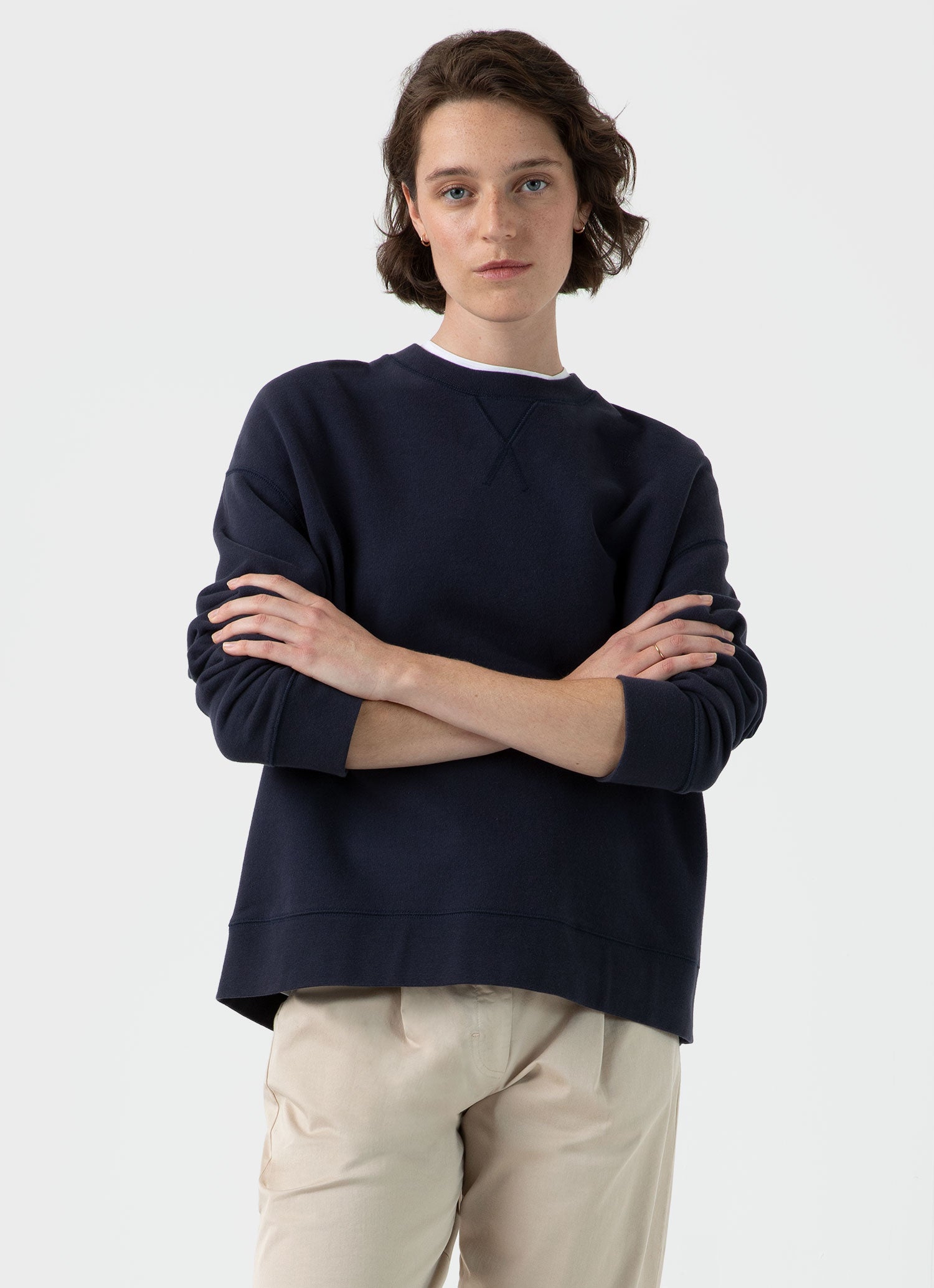 Sunspel navy sweatshirt sale