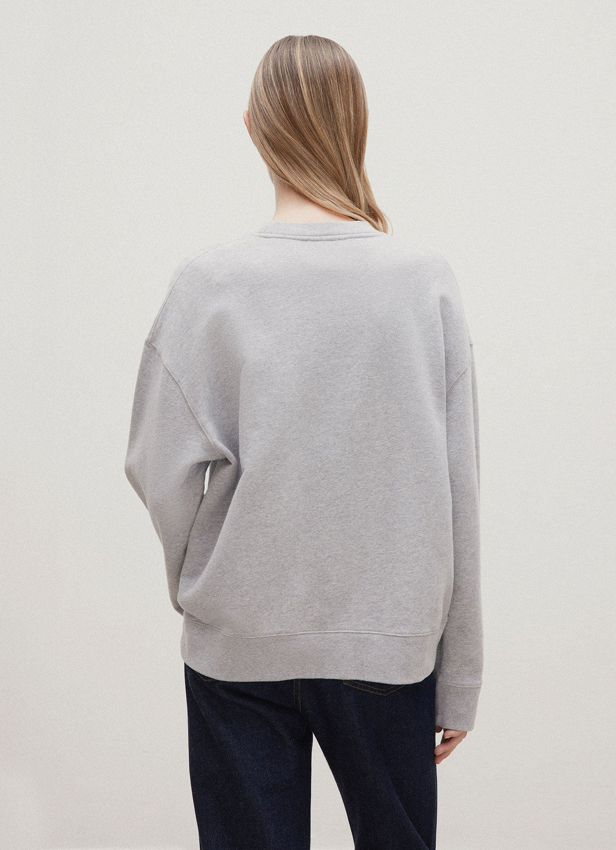 Women's Relaxed Loopback Sweatshirt in Grey Melange
