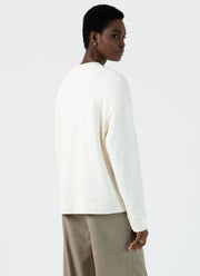 Women's Relaxed Loopback Sweatshirt in Archive White
