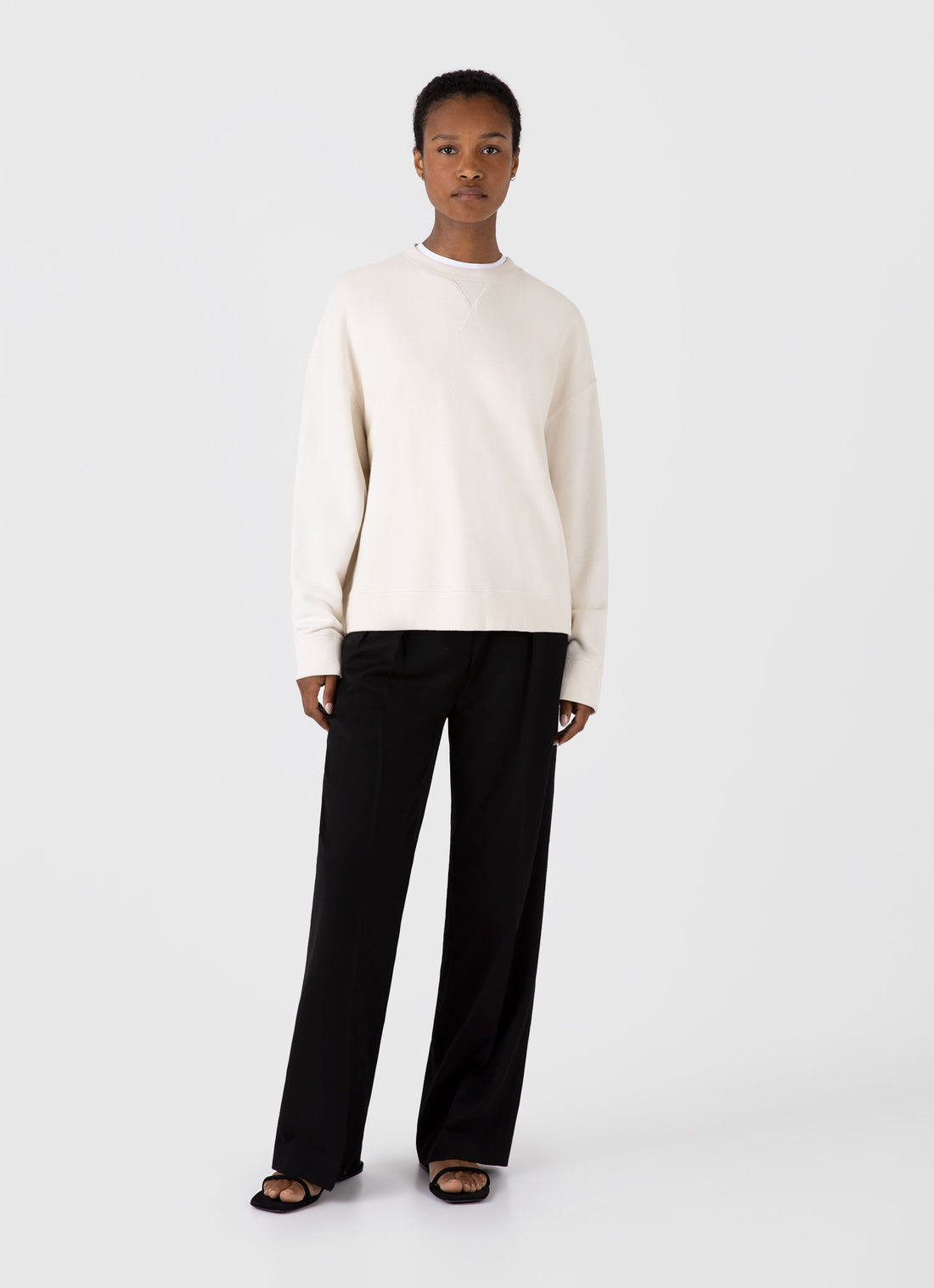 Women's Relaxed Loopback Sweatshirt in Undyed